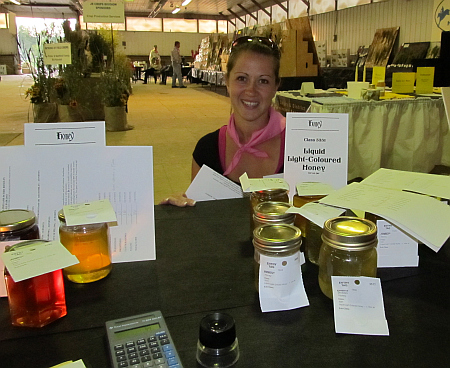 honey  judging at Millarville Fair beekeeping